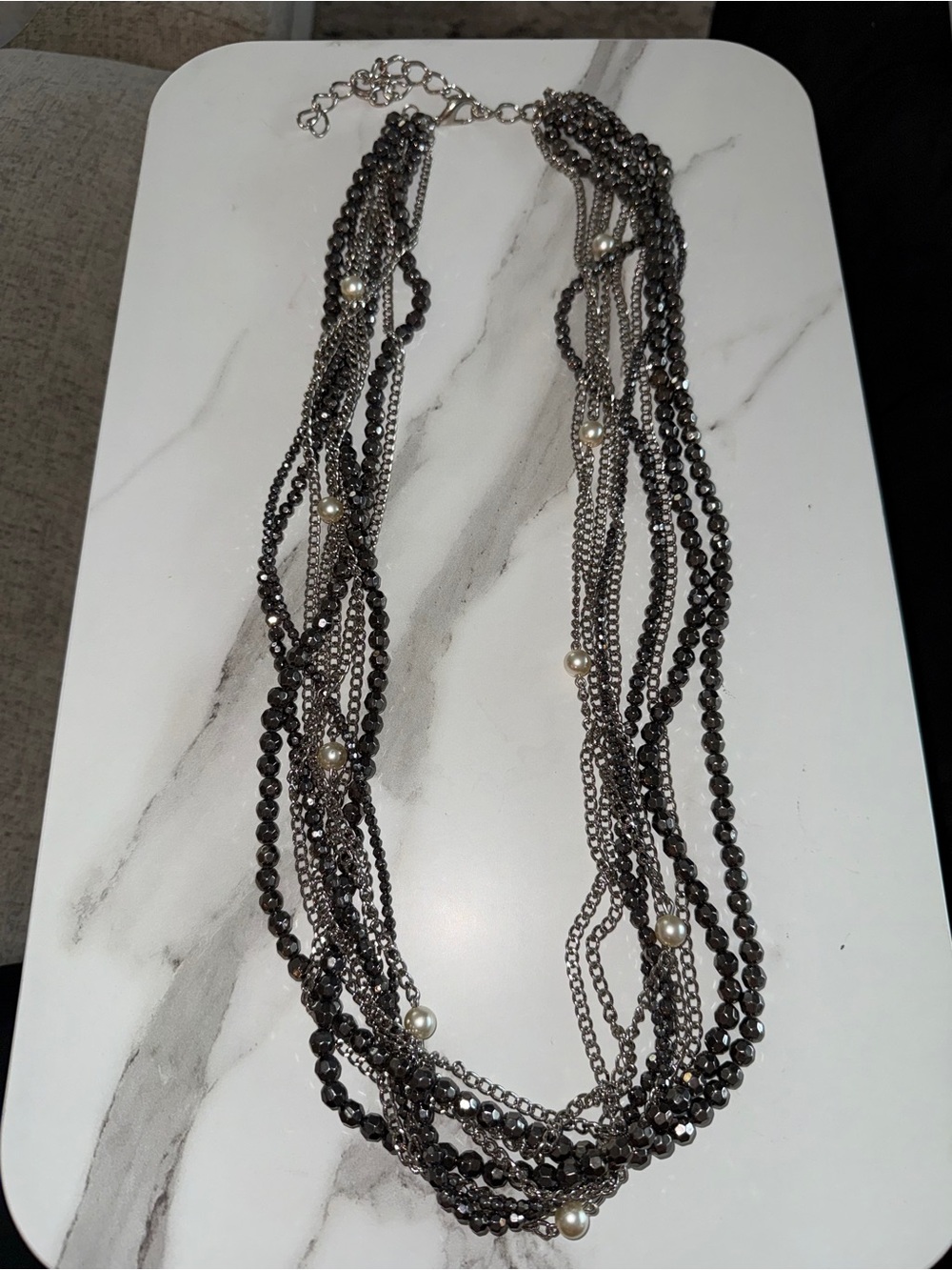 Banana Republic Multi-Strand Necklace with Pearl Accents